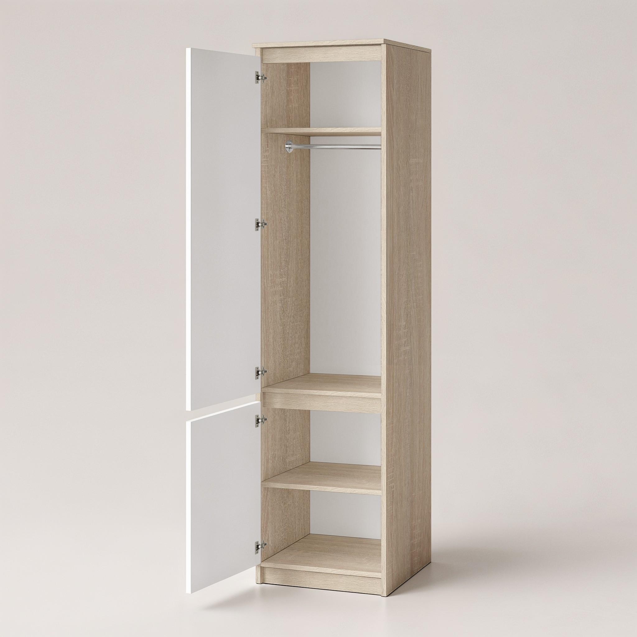 Шкаф-пенал со штангой T-218 500х498х2117 мм Дуб Сонома/Белый - фото 2