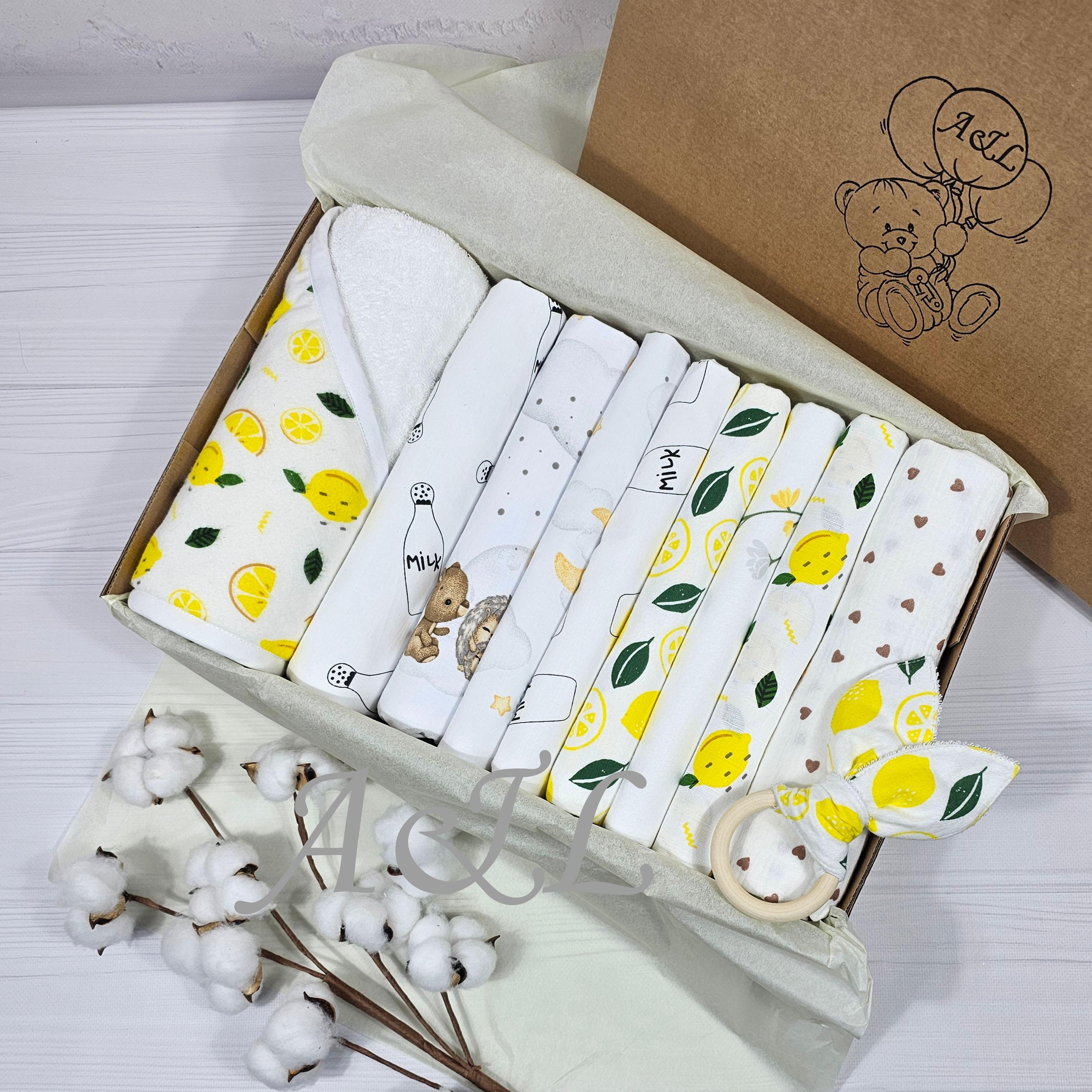 Набор для новорожденного a.l.babybox Лимончик пеленок детских 7 шт./полотенце и муслиновый плед (30464158)