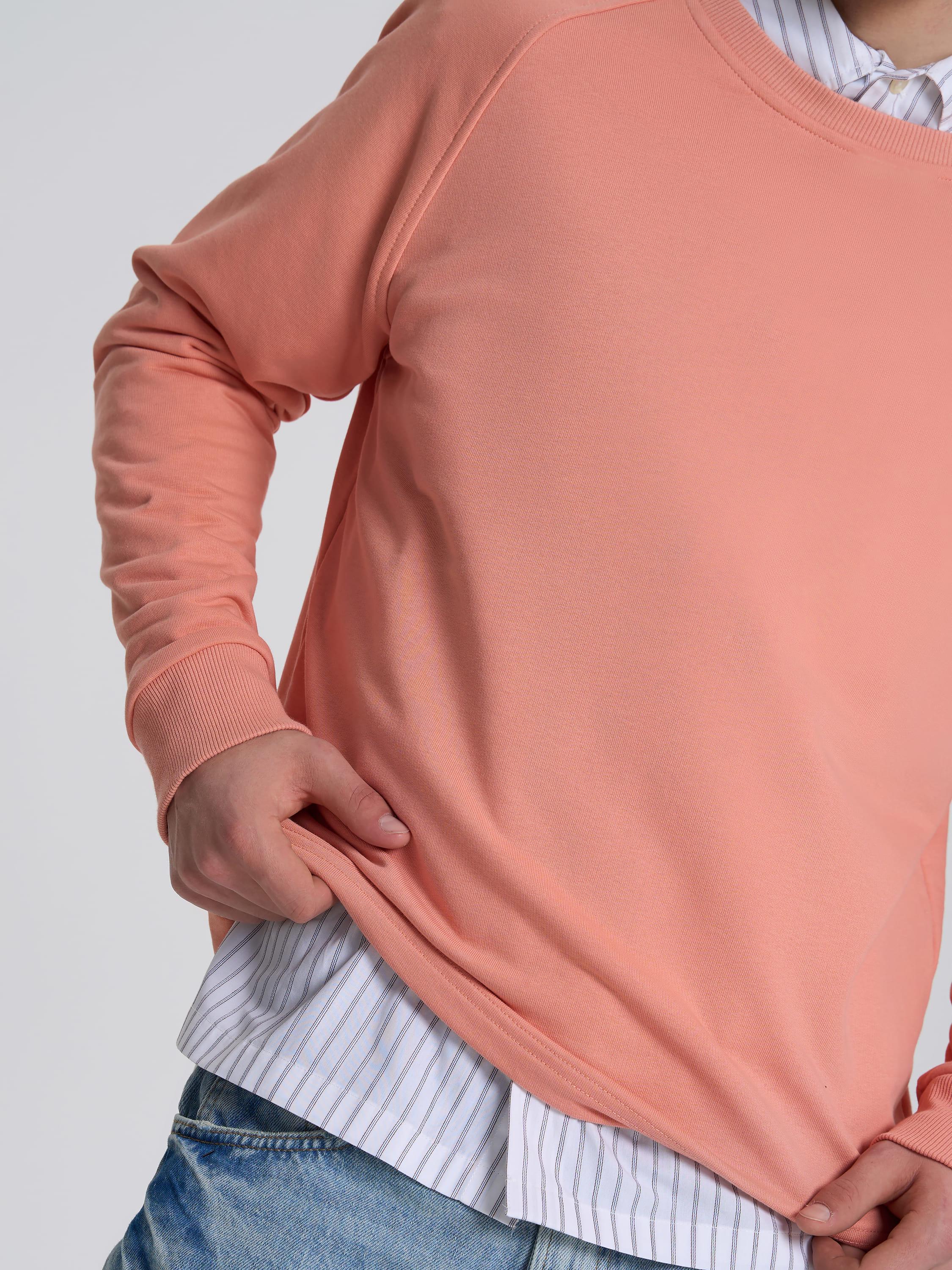 Свитшот-реглан мужской ROZA 240620 XL Коралловый (4824005724329) - фото 4