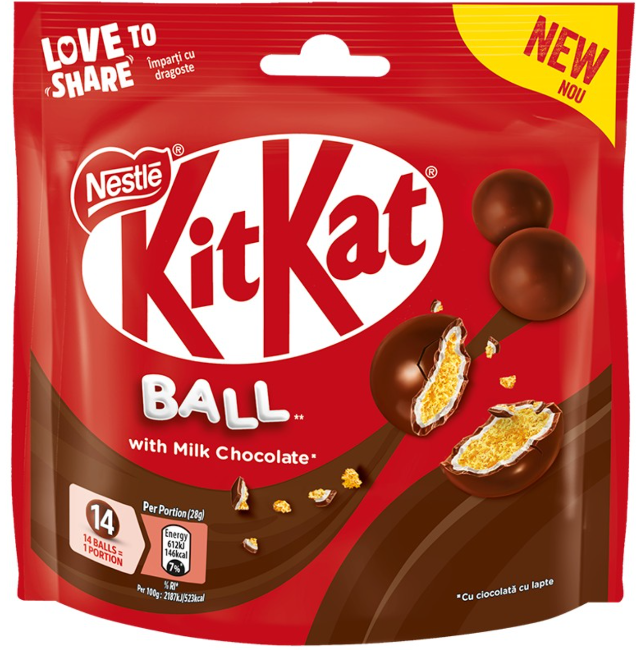 Шоколадні кульки KitKat Ball Milk Chocolate Branco 140 г (2578783182)