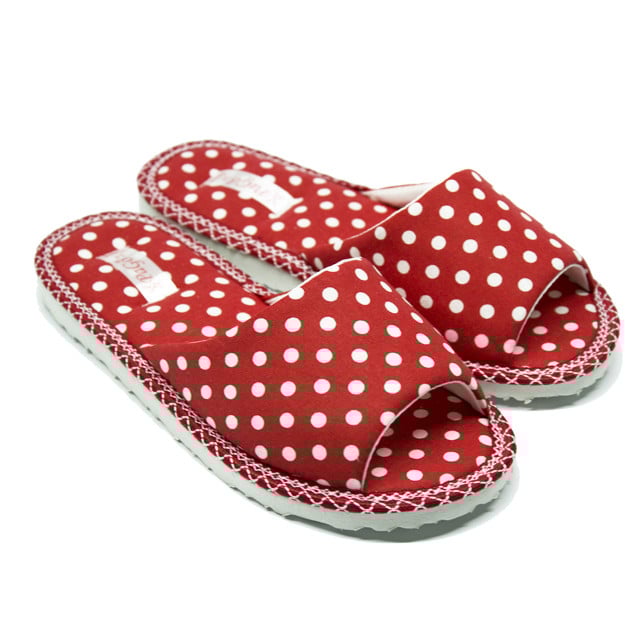 Капці домашні PaGo Горошок 39 Червоний