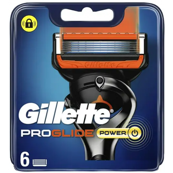 Картриджи сменные для бритья Fusion5 мужские Gillette Fusion 5 Proglide Power 6 шт. (7705274) - фото 1