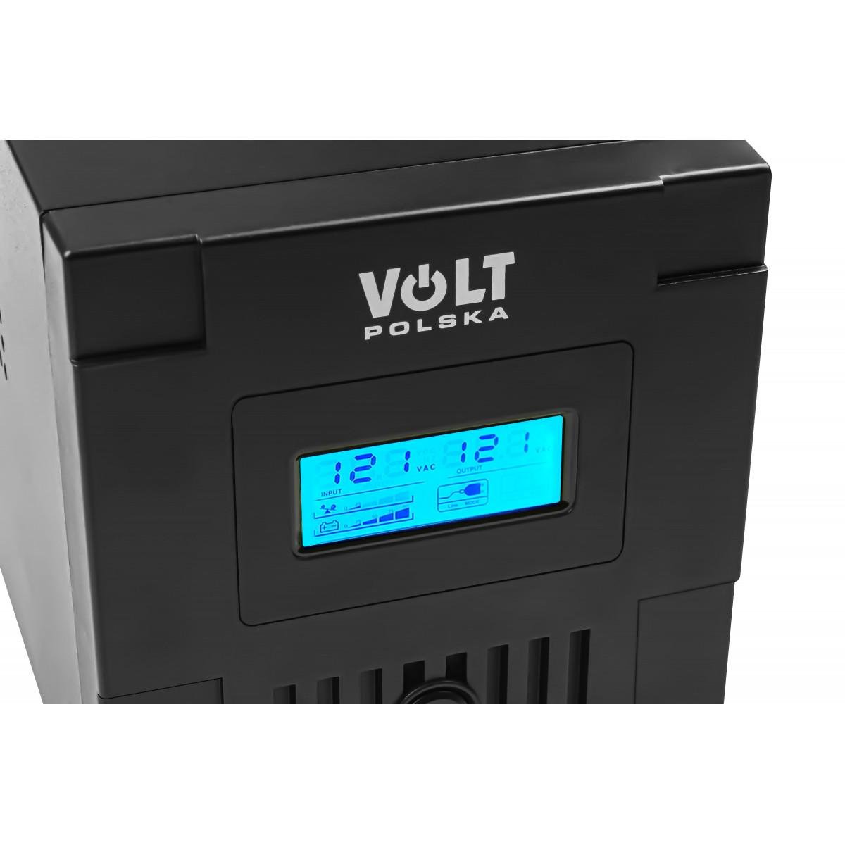 Источник беcперебойного питания Volt Polska 1500VA 2x9Ah 900/1500W (54533) - фото 4