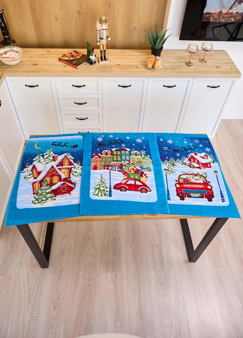 Набор кухонных полотенец новогодний Сказка 60х47 см 3 шт.