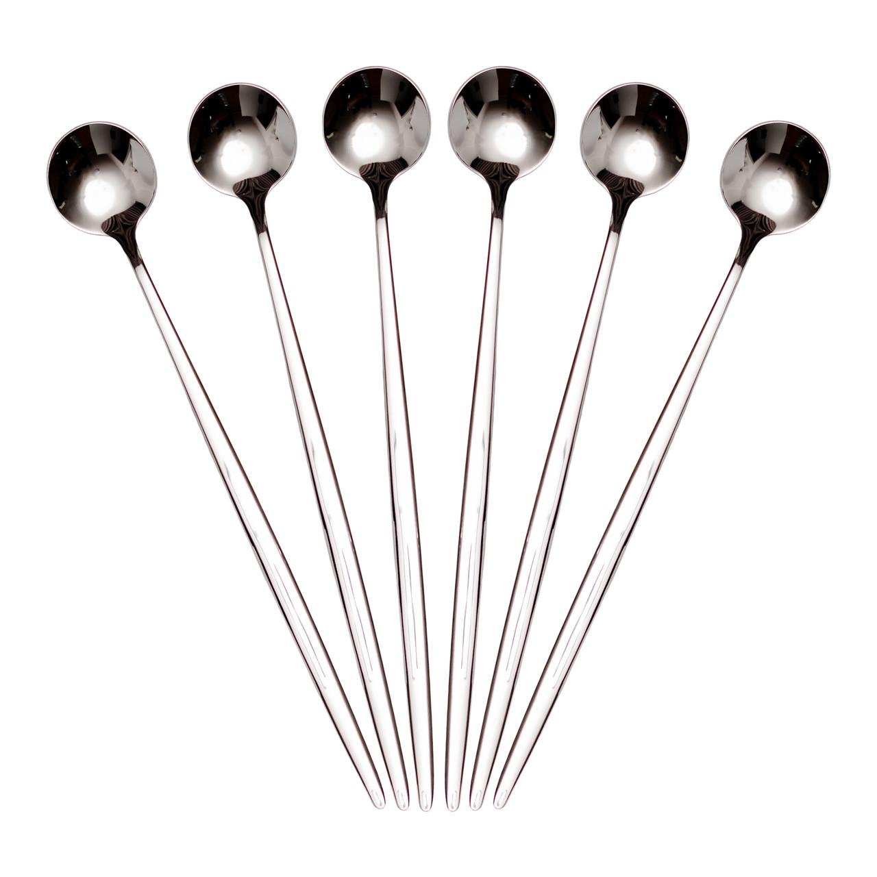Набор ложек для латте SHINY из нержавеющей стали 6 шт. (HP-8-32) - фото 2 Набор ложек для латте SHINY из нержавеющей стали 6 шт. (HP-8-32) - фото 2