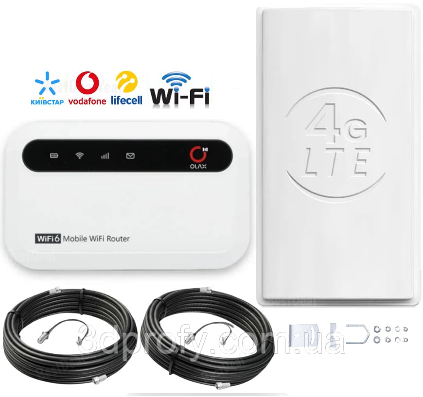 Комплект для интернета 4G Olax MF985 MIMO 2x19.5 дБ (35399522)