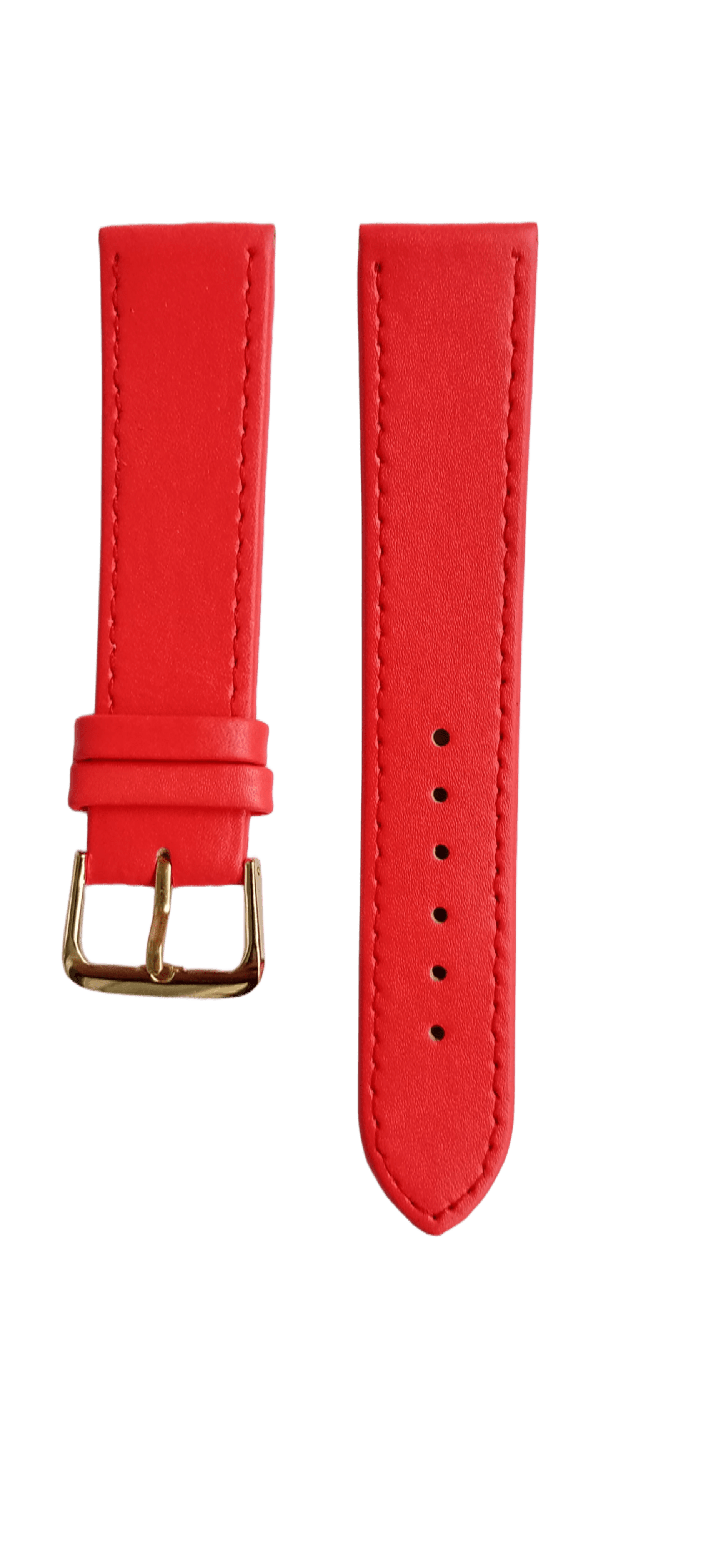 Ремешок для часов кожезаменитель гладкий 20х175 мм Ярко-розовый (2452Н)