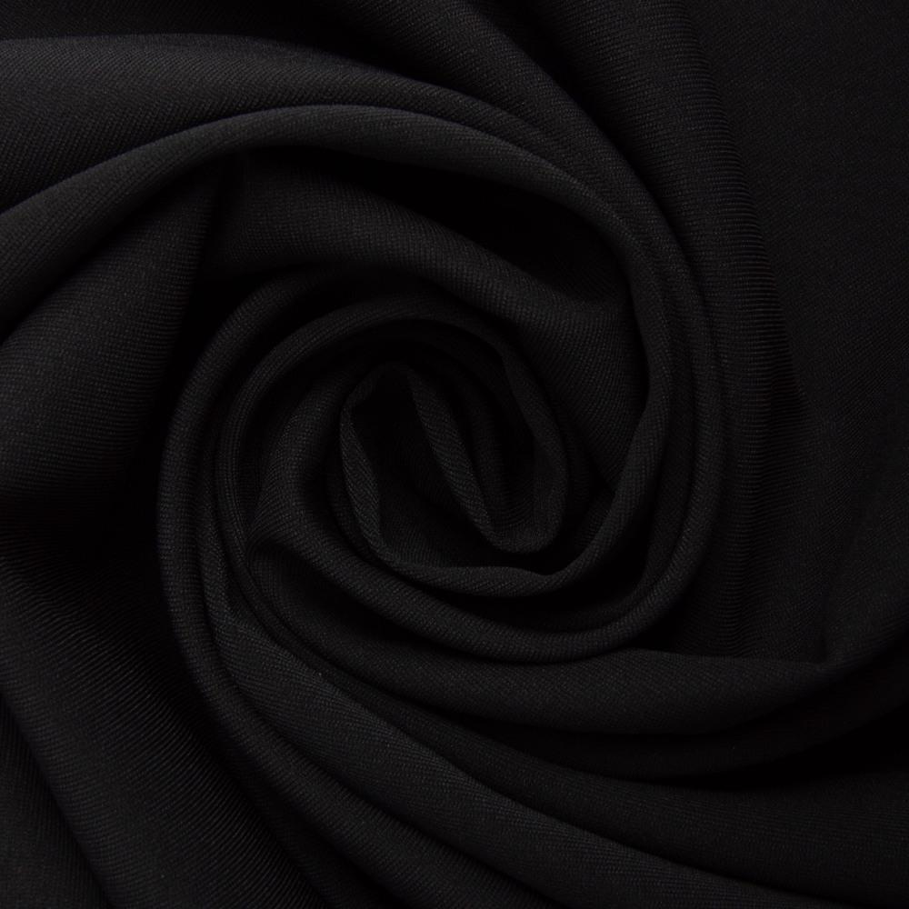 Ткань костюмная однотонная для одежды/платья/костюмов/юбок 150 см 282 гр/м2 Черный (1001)
