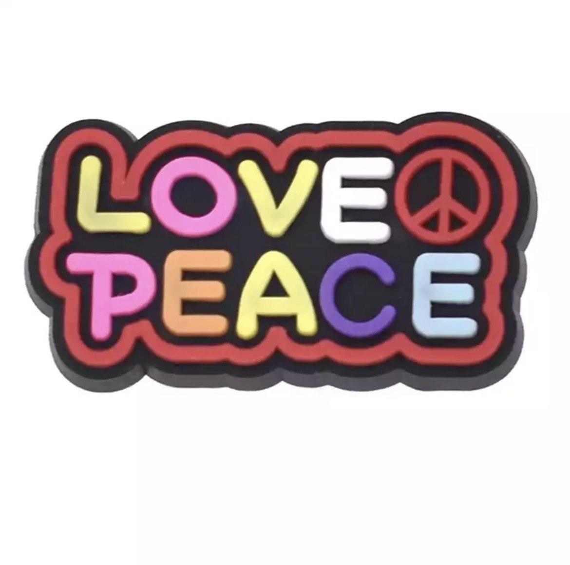 Джиббитс Jibbitz Стикер Love Peace 1 шт. (50291)