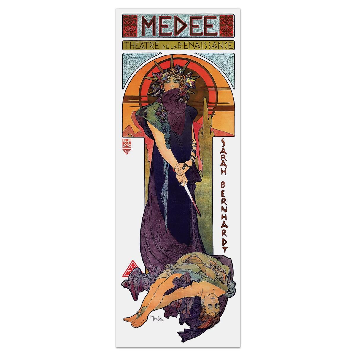 Плакат Medea 1898 Альфонсо Муха 44x120 см (0012)