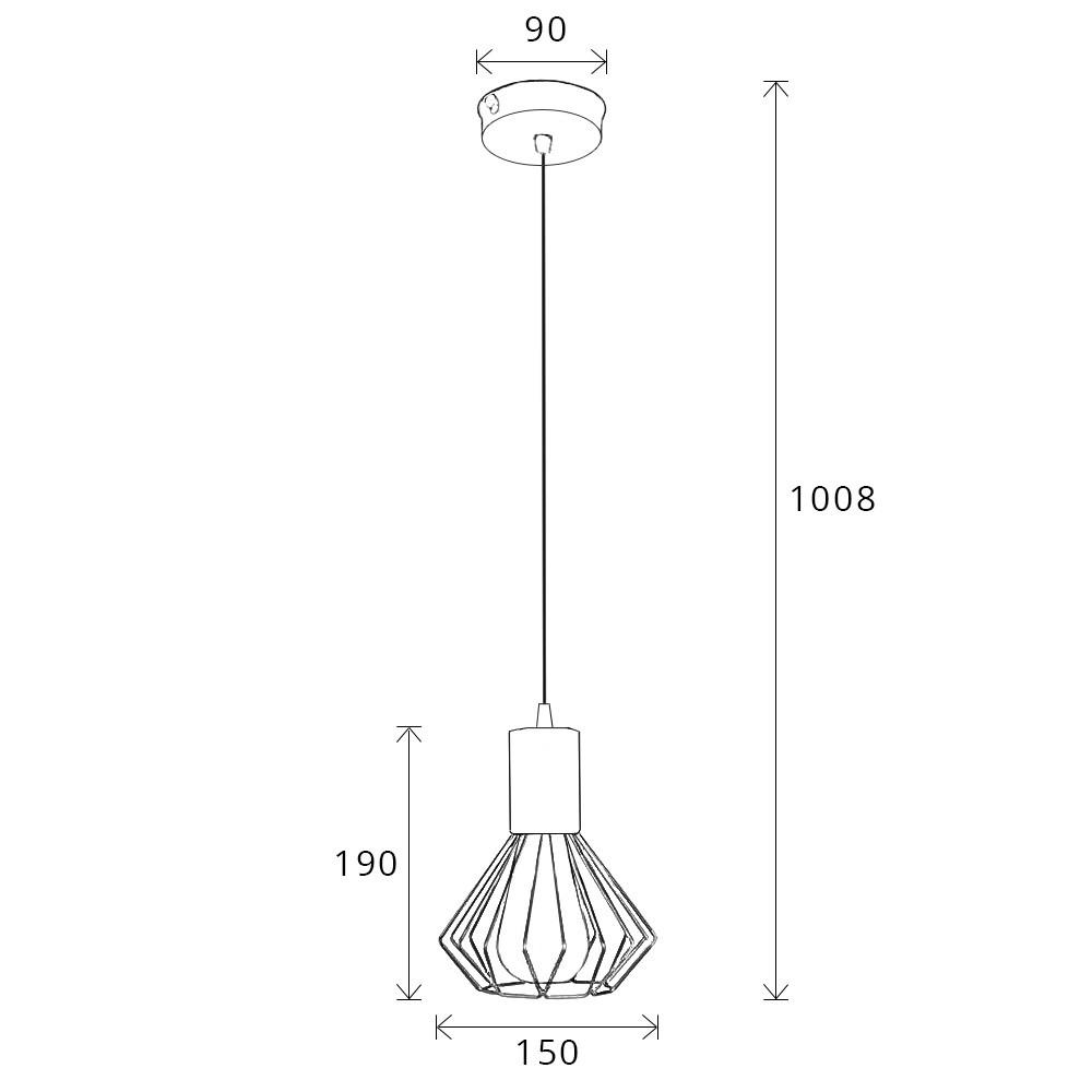 Подвесной светильник лофт MSK ELECTRIC Diadem NL 2215 WH Белый (616164) - фото 2