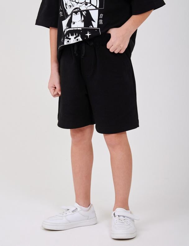 Шорты для мальчика Smil Стрейчевой футер 152 см Черный (112501-1)