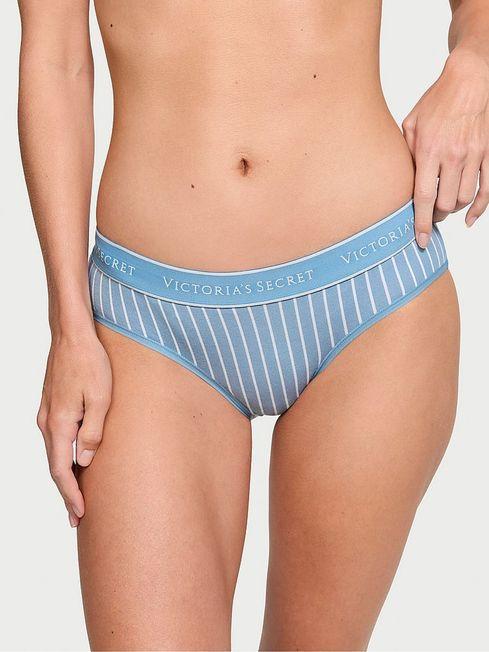Трусики женские Victoria's Secret Cotton Hiphugge S Голубой в полоску (2403550932)
