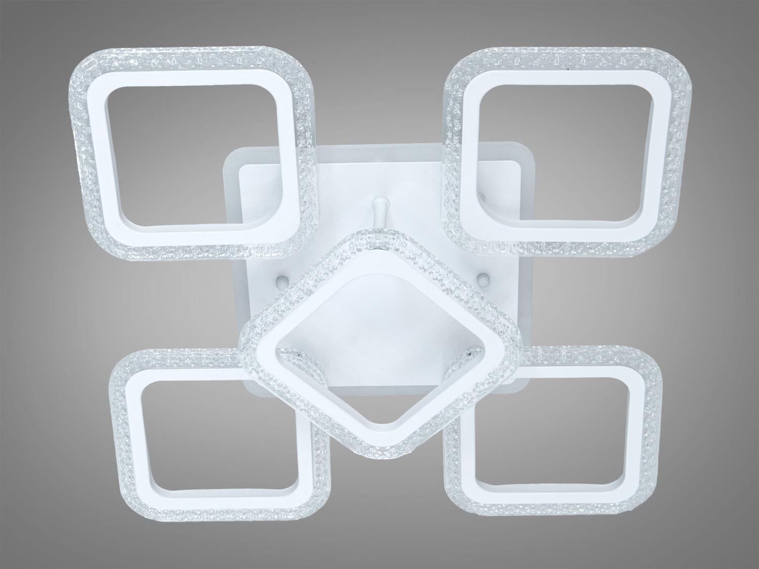 Люстра стельова LED 70W/пульт/димер Білий (AS8170/4+1WH 3col dim)