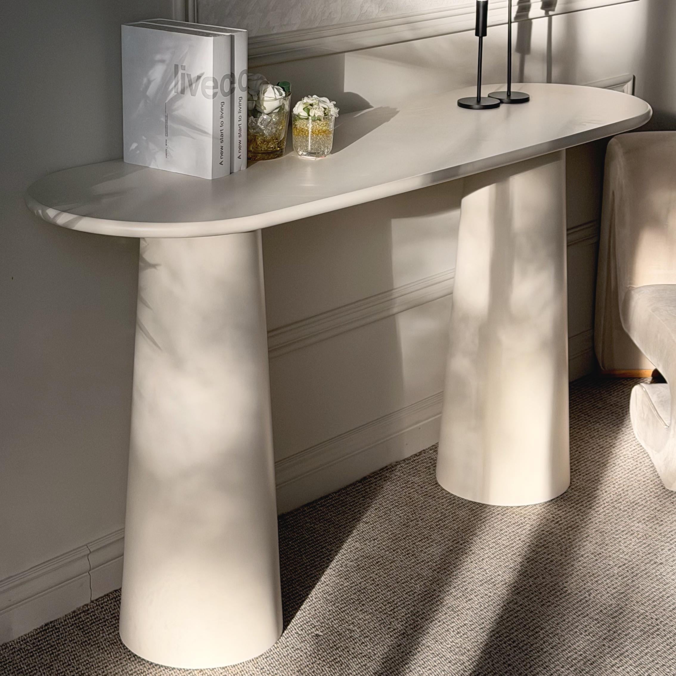 Консольный стол для коридора Orb 150х46 см Ivory gleam (16216)