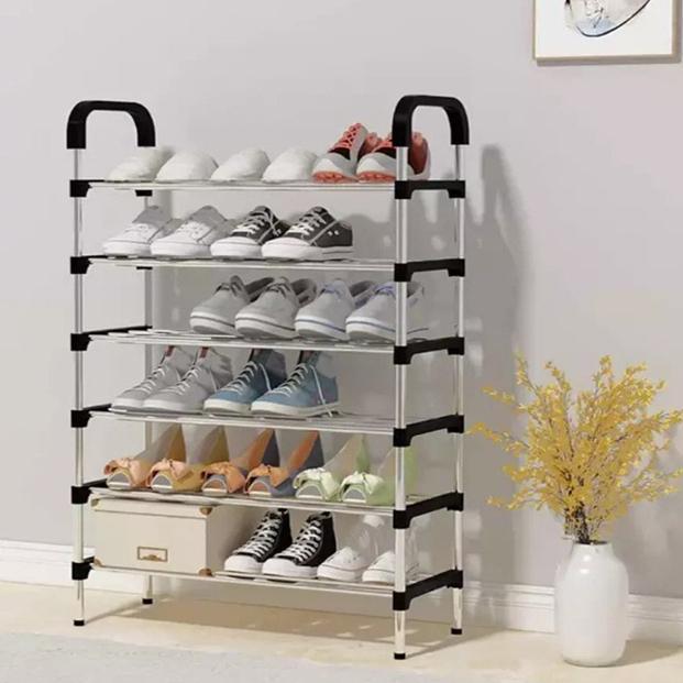 Полиця для взуття нержавіюча сталь 6 секцій 110 см - фото 2