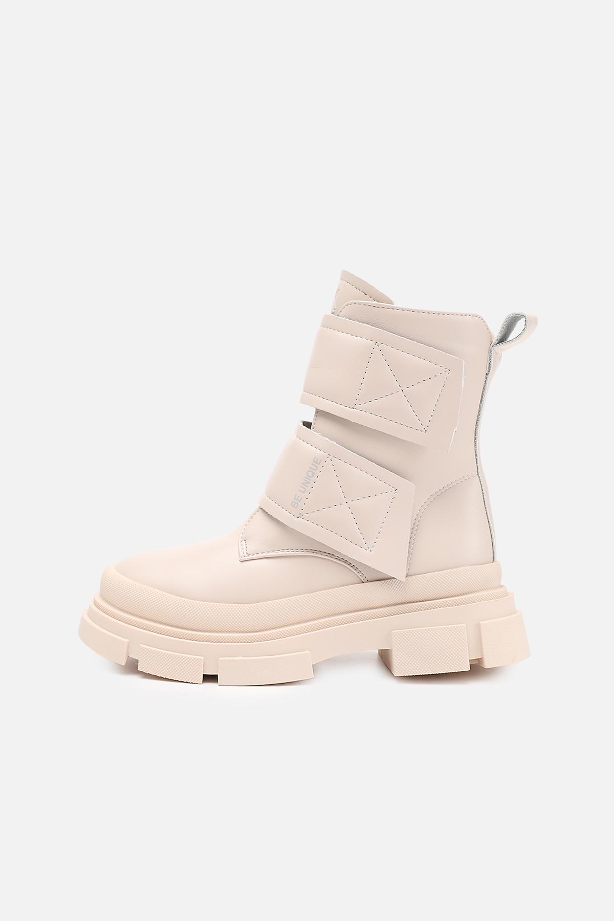 Ботинки детские зимние ЦБ-00282646 для девочки р. 35 Бежевый (29085998)