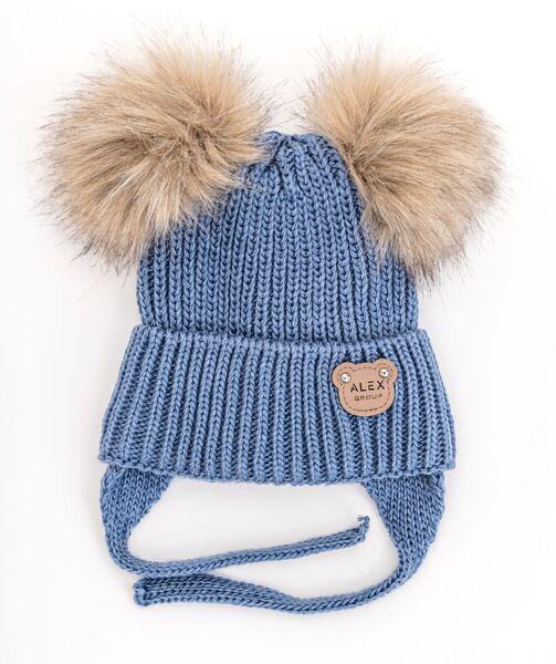 Шапка детская для мальчиков Алекс D804 флис 44-48 см Голубой