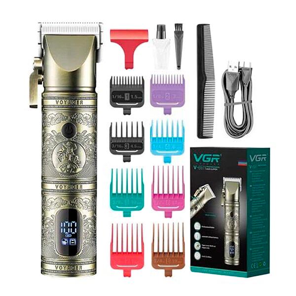 Тример для стрижки VGR V-697 Professional LED Display 8 насадок регулювання висоти (15455701)