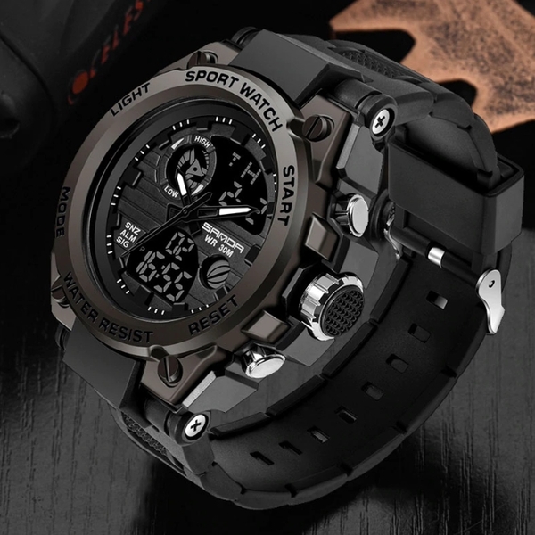 Годинник наручний чоловічий Sanda Tattoo Black (4405) - фото 3