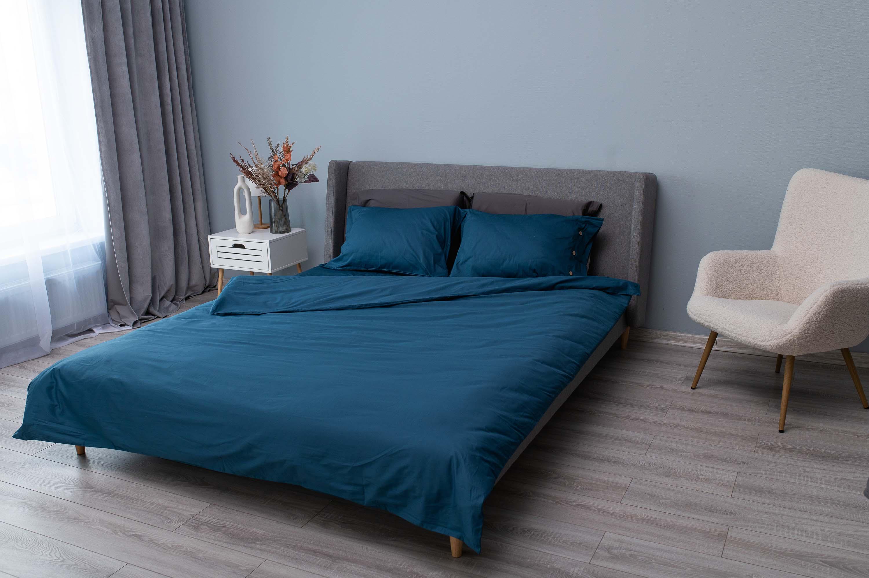 Простынь на резинке Ardesto Mix&Match 160х200/30 см Синий (ART1620FSB) - фото 3 Простынь на резинке Ardesto Mix&Match 160х200/30 см Синий (ART1620FSB) - фото 3