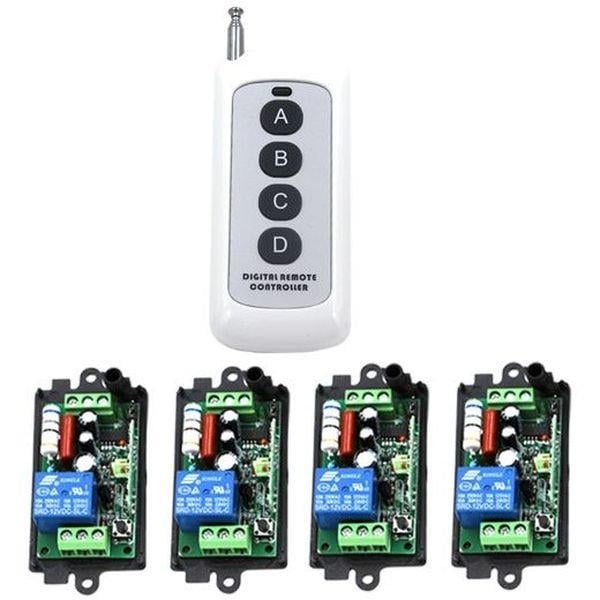 Комплект из четырех приемников с пультом для дистанционного управления 220 В Комплект из четырех приемников с пультом для дистанционного управления 220 В