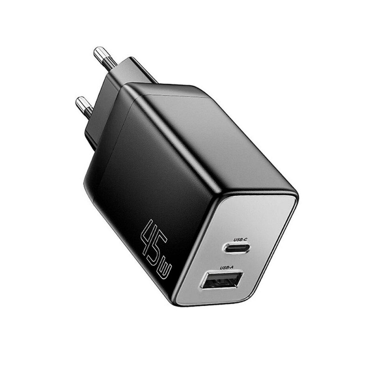 Зарядное устройство ESSAGER ECT45W-LJB01-Z с технологией GaN 45W Черный (612297)