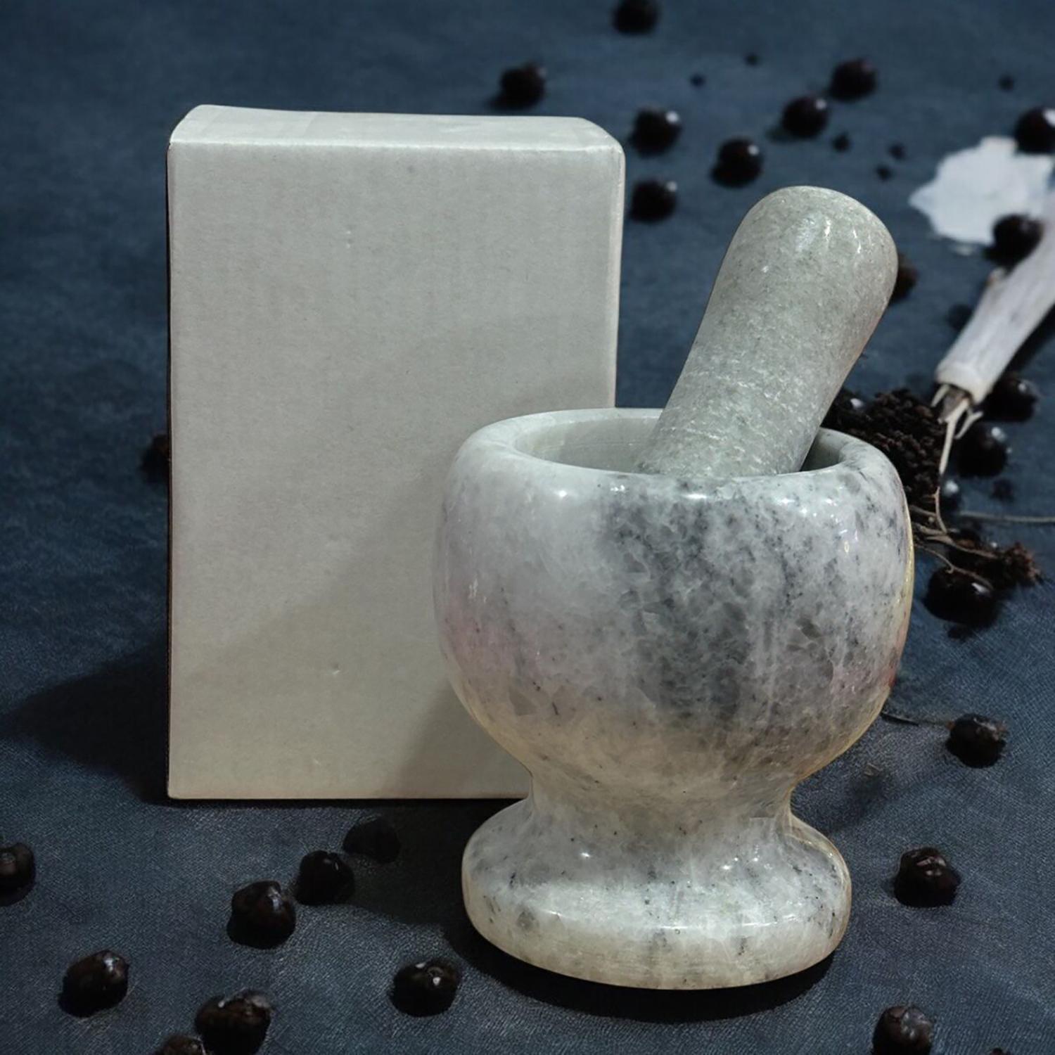 Ступка с пестиком керамическая под мрамор (87663) - фото 2 Ступка с пестиком керамическая под мрамор (87663) - фото 2