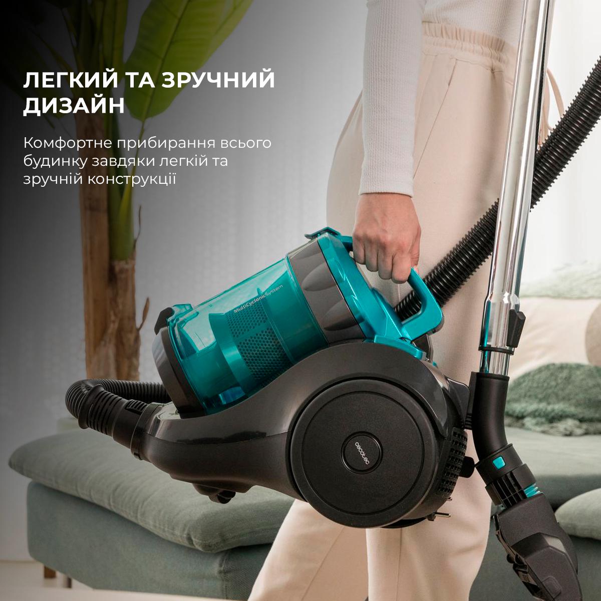 Пилосос циліндричний Cecotec Conga Rockstar Multicyclonic Compact (00-00077990) - фото 9