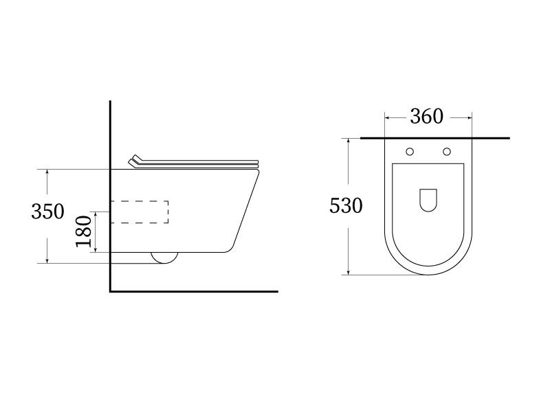 Чаша підвісного унітазу Asignatura Rimless із сидінням Білий - фото 2