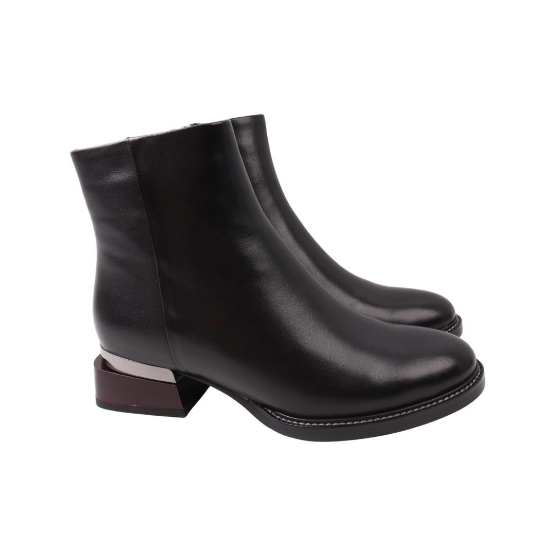 Ботинки женские Vidorcci из кожи р. 39 Черный (30-22ZHC)