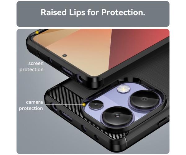 Чехол - накладка Polished Carbon для Xiaomi Redmi Note 13 Pro 4G / Poco M6 Pro 4G Черный - фото 4 Чехол - накладка Polished Carbon для Xiaomi Redmi Note 13 Pro 4G / Poco M6 Pro 4G Черный - фото 4