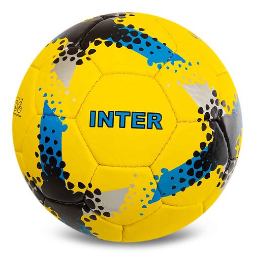 Мяч футбольный Ballonstar INTER MILAN FB-0047-836 №5 PU Гриппи сшит вручную Желтый (31773448)