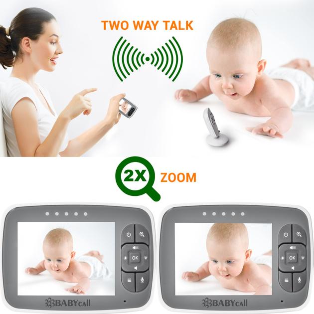 Відеоняня температура Baby Monitor 3,5 дюймовим ЖК-монітором/датчиком звуку/нічне бачення/вимірюванням температури - фото 11