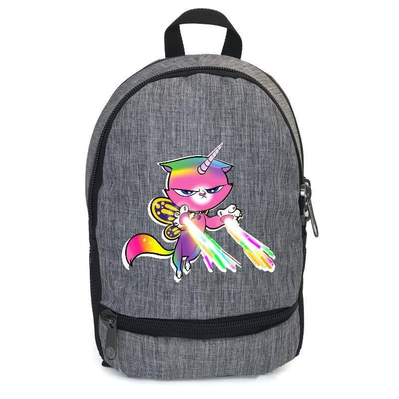Шкільний рюкзак дитячий Cappuccino Toys з принтом Rainbow Butterfly з принтом Unicorn Kitty-002 12,5 л (1423850717)