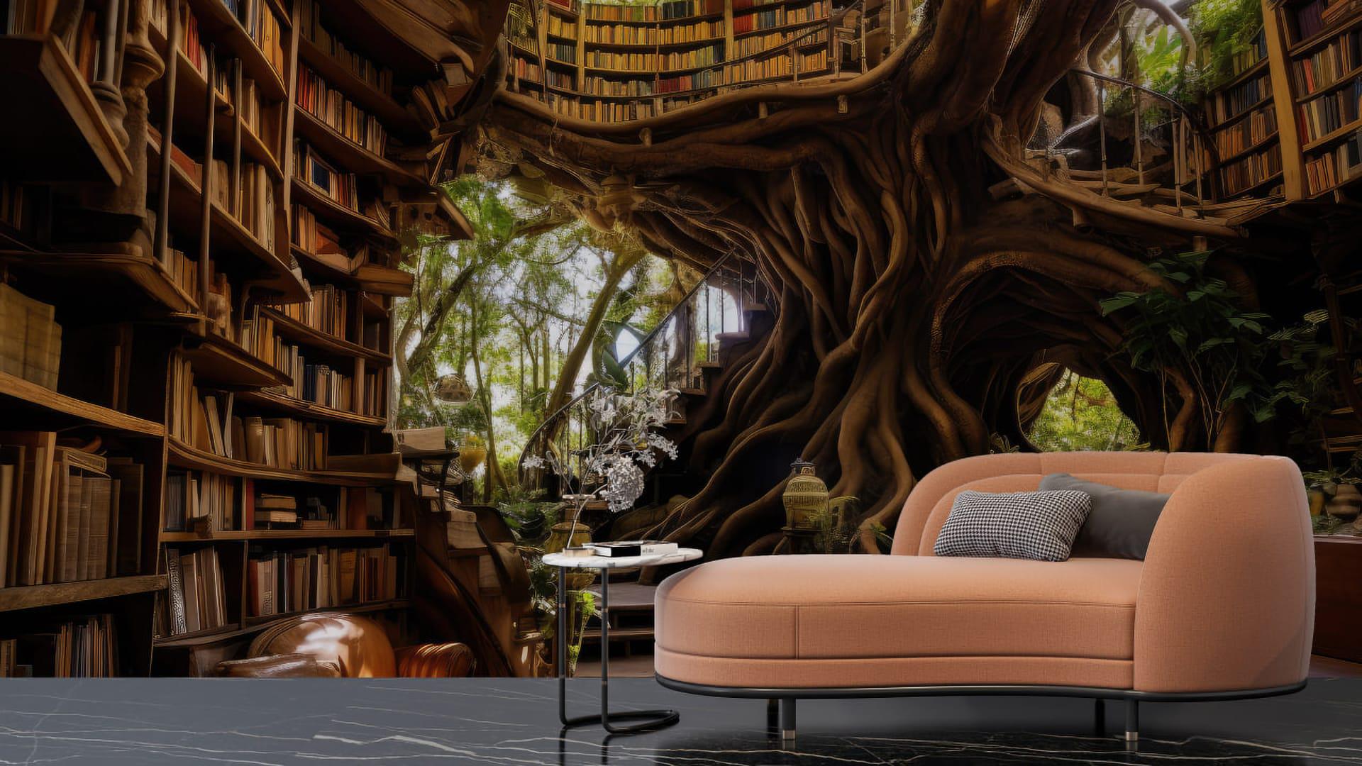 Фотообои флизелиновые Styleo Print-walls Сказочная библиотека 0126 350х270 см (Pw-0126/3)