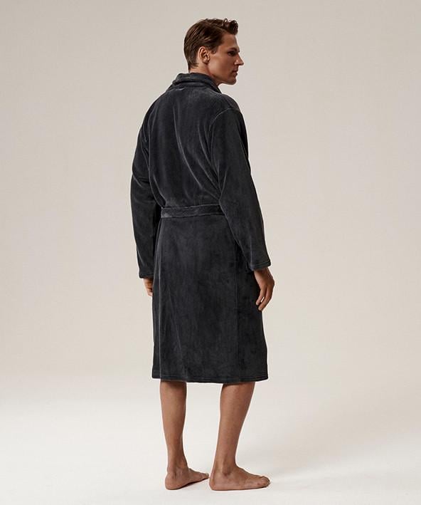 Халат чоловічий Atlantic SZM-002 на запах з поясом XL/XXL Сірий (2785676457) - фото 2 Халат чоловічий Atlantic SZM-002 на запах з поясом XL/XXL Сірий (2785676457) - фото 2