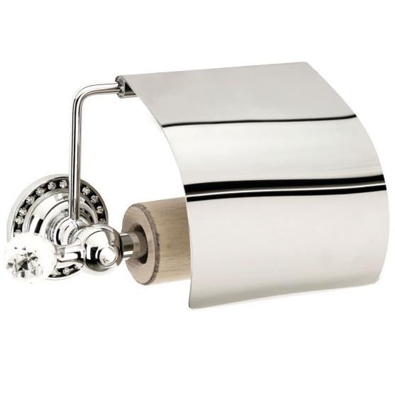 Тримач для туалетного паперу KUGU Swan 411C із кришкою Хром (130868)