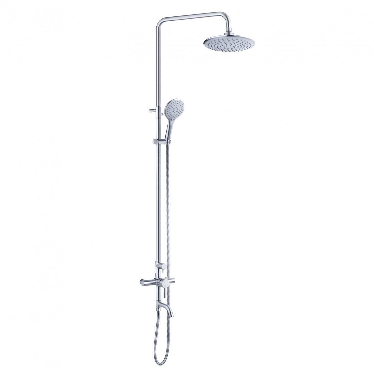 Душовий гарнітур для ванни Perla OCELI із змішувачем та аксесуарами нержавіюча сталь (PSS1204)