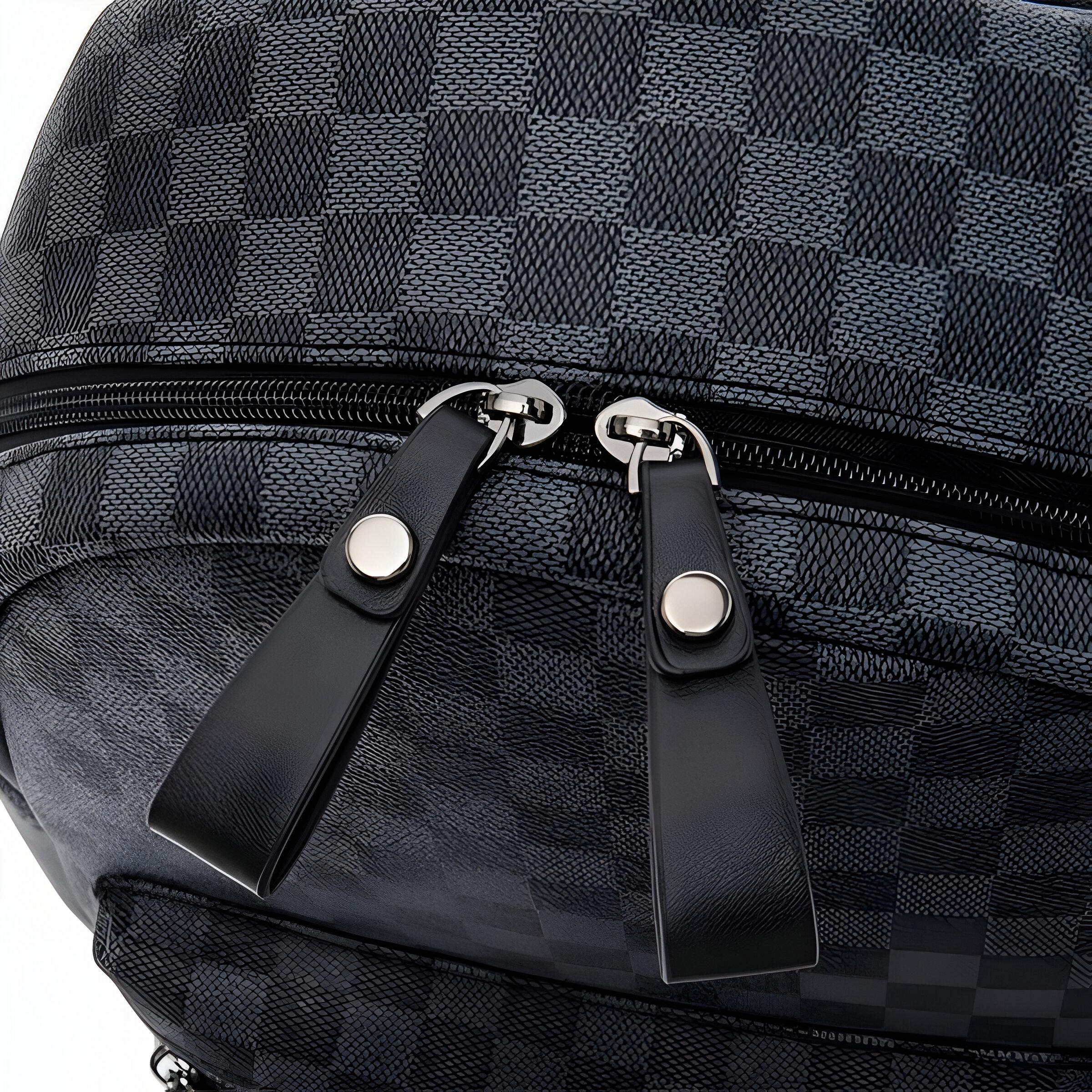 Рюкзак женский повседневный в клетку 30х13х35 см Черный (2255) - фото 4