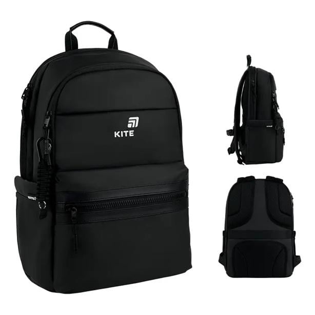 Школьный рюкзак KITE Education teens K25-2721L-2 Black с креплением на чемодан (996186)