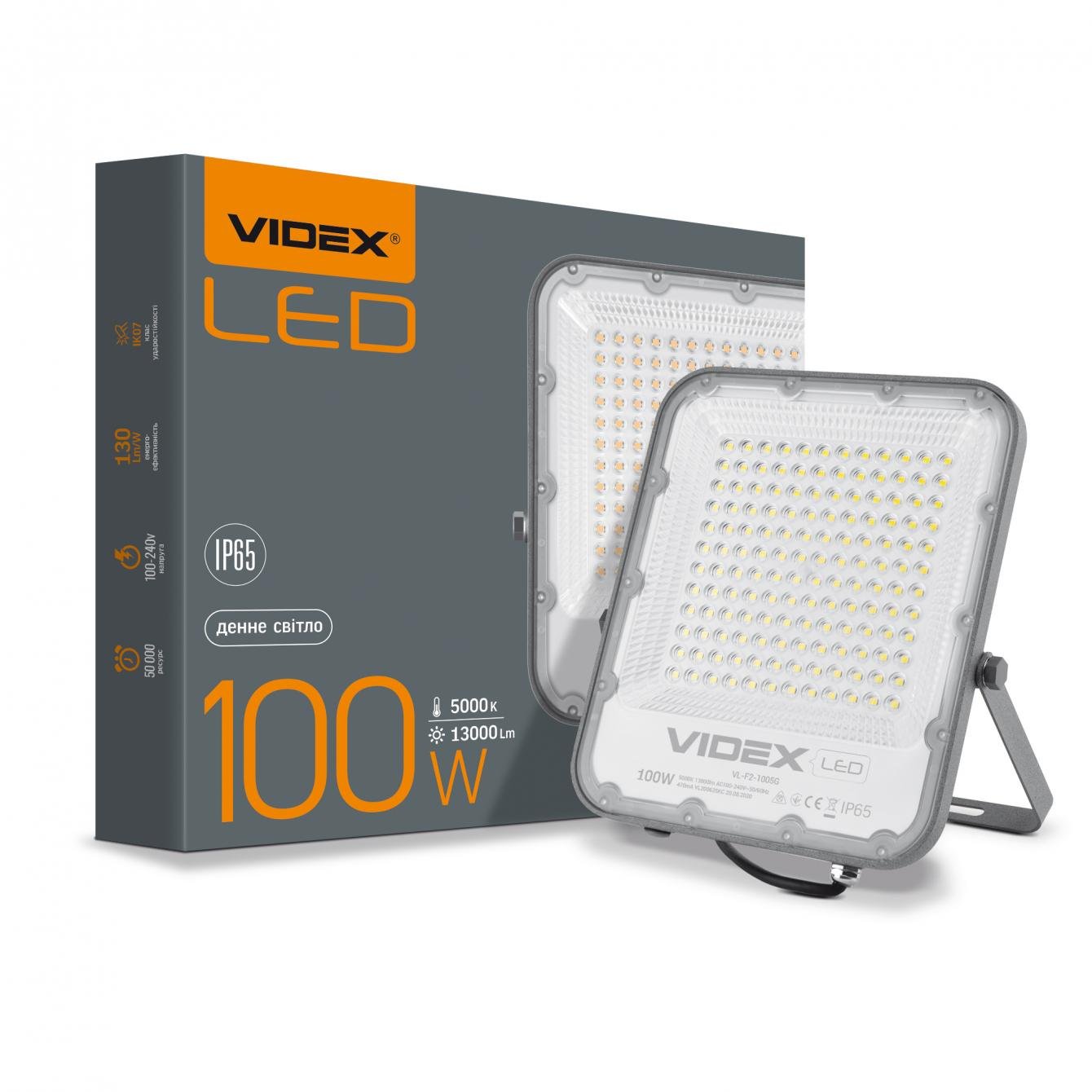 Прожектор Videx F2 Premium 100W 5000K (VL-F2-1005G) - фото 2