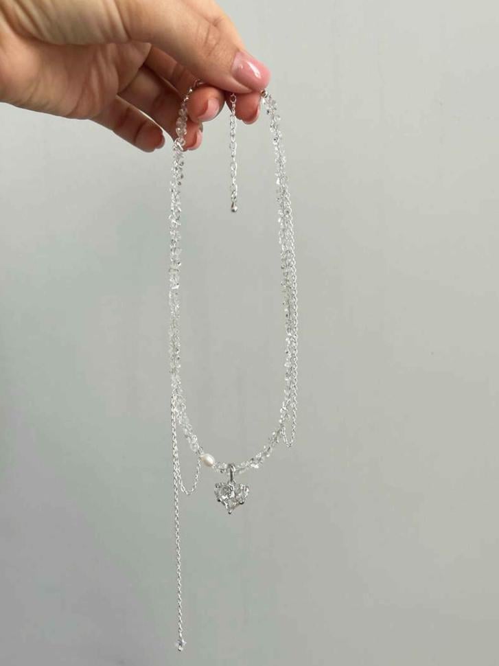 Кольє з перлами та ланцюжками (5488) - фото 4 Кольє з перлами та ланцюжками (5488) - фото 4