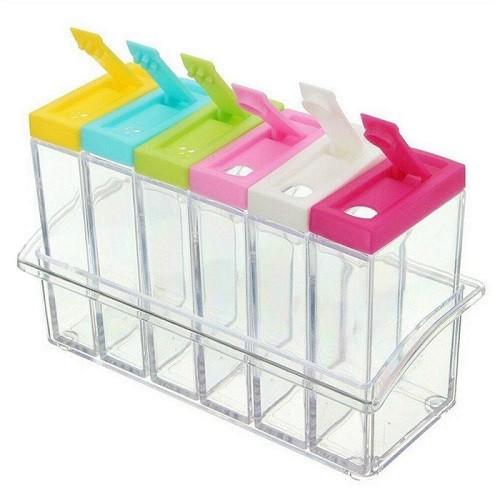 Набор контейнеров для специй Seasoning six-piece set на подставке