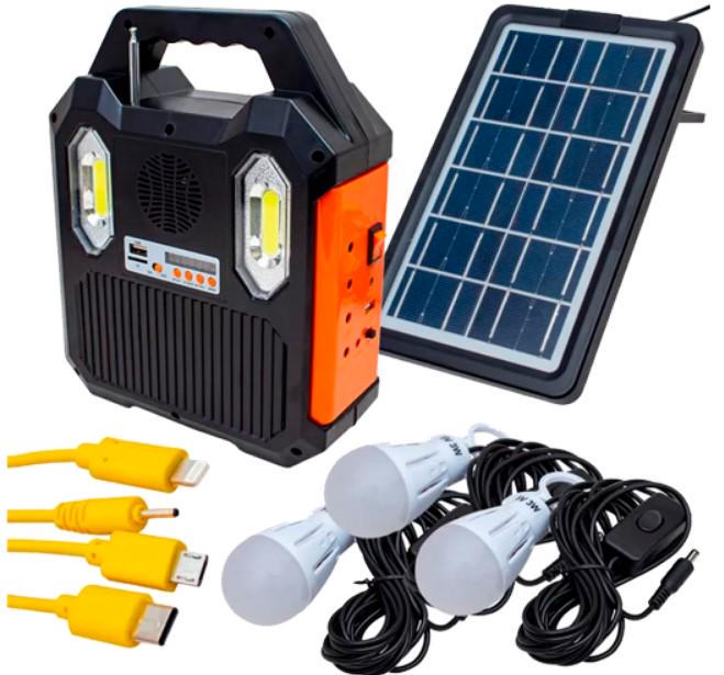 Фонарь-колонка Everton Solar RT-903BT с солнечной зарядкой/радио и функцией Power Bank (2104618839)