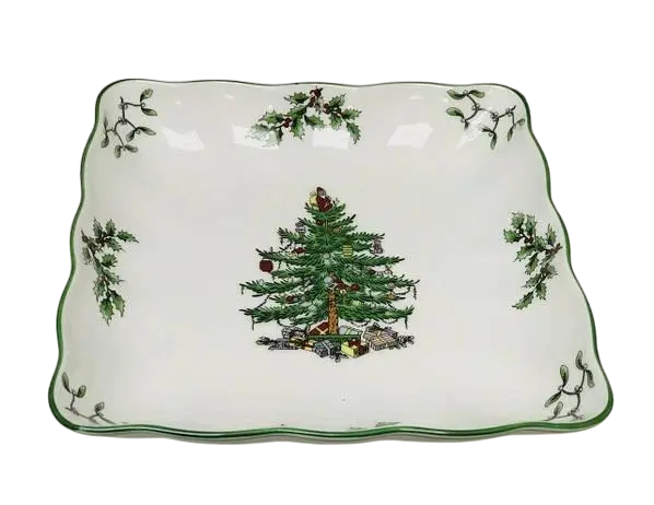 Тарелка для салата Елочка квадратная 20 см (OS-102-552)