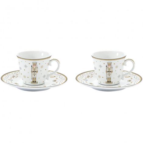 Набор из 2 чашек для кофе с блюдцем Easy Life Royal Nutcracker 80 мл новогодний (111004398)