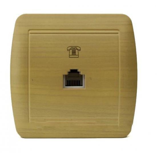 Розетка телефонная евро DEMET Клен (711-4700-137)