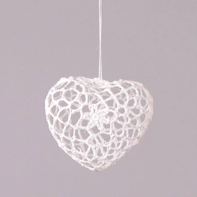 Подвеска новогодняя вязаная Сердце (24119)