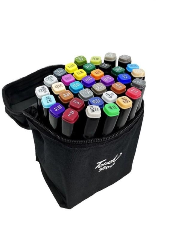 Набір маркерів двосторонніх Kayfovo 7749-1 на спиртовій основі для скетч малювання 36 шт. та сумка-чохол (28873) Набір маркерів двосторонніх Kayfovo 7749-1 на спиртовій основі для скетч малювання 36 шт. та сумка-чохол (28873)